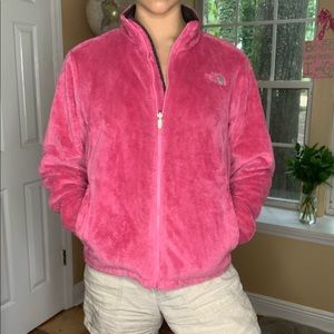 Pink North Face Zip Fleece Jacket